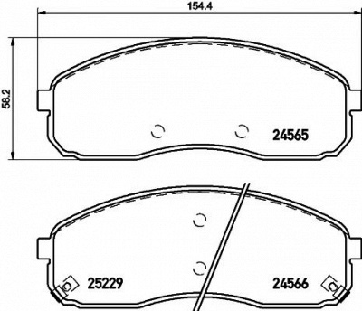 HELLA PAGID 8db355019581 -  Комплект тормозных колодок, дисковый тормоз